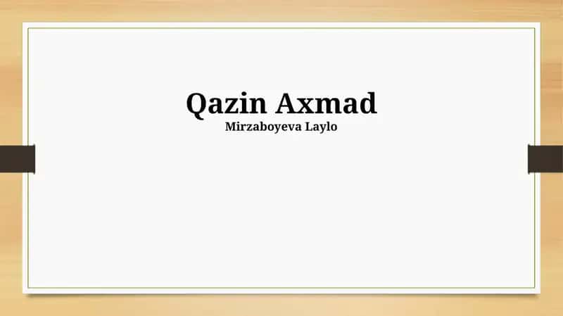 Qazin Ahmad 1