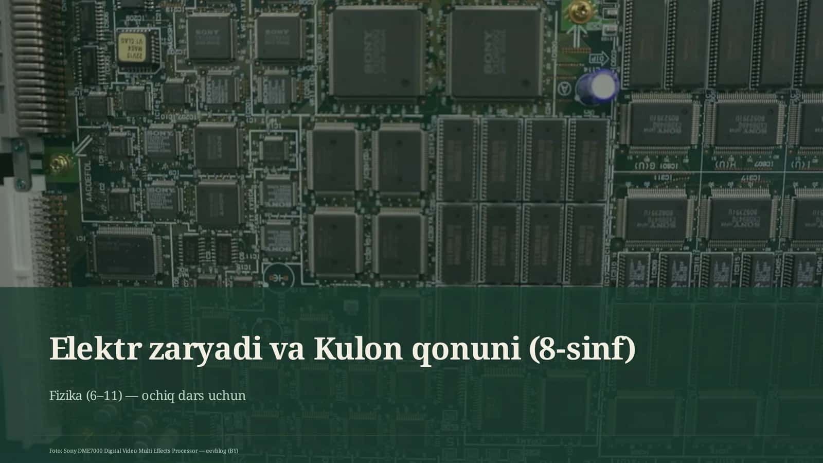 Elektr zaryadi va Kulon qonuni (8-sinf) 1