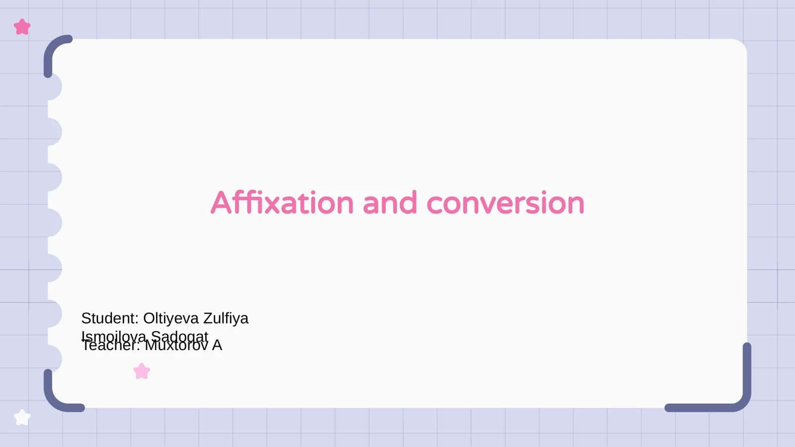 Affixation and conversion 1