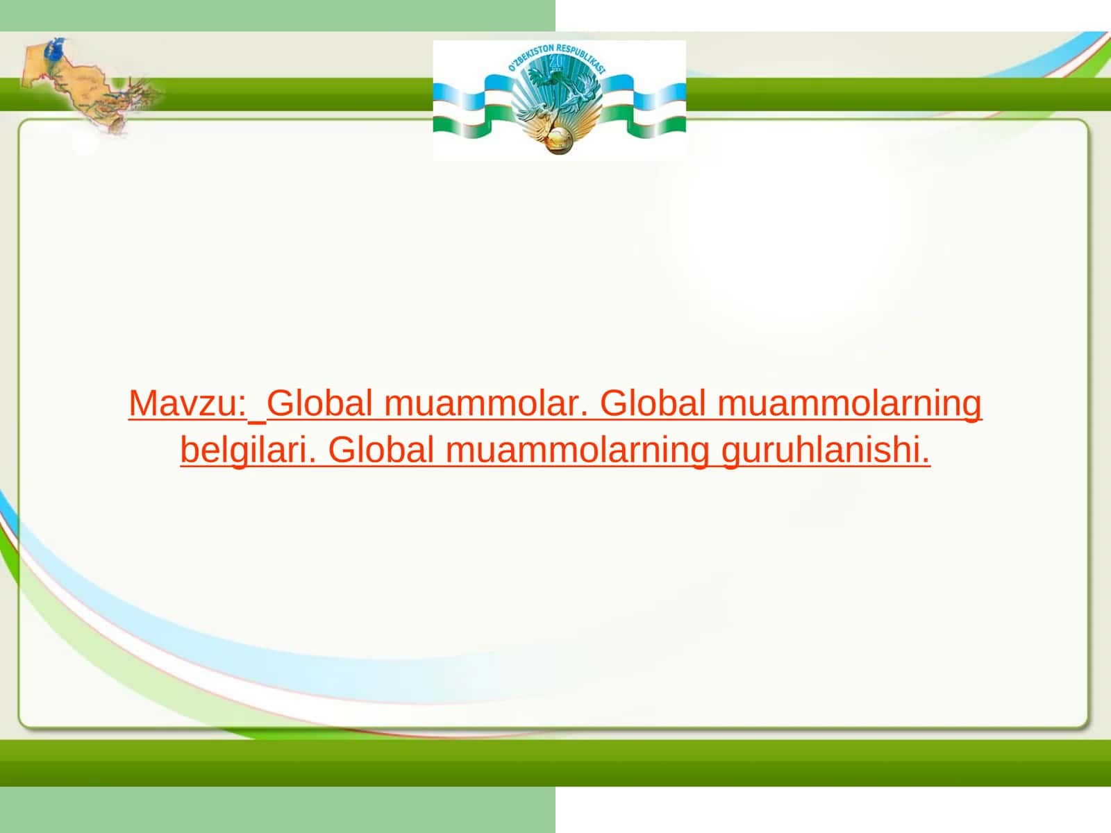 Global muammolar 1