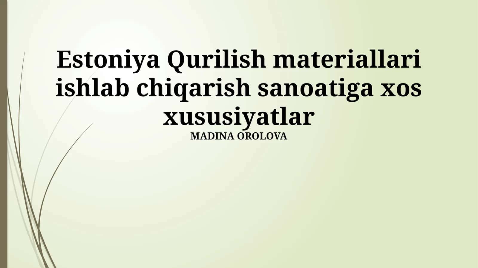 Eron qurilish materiallari ishlab chiqarish sanoati 1