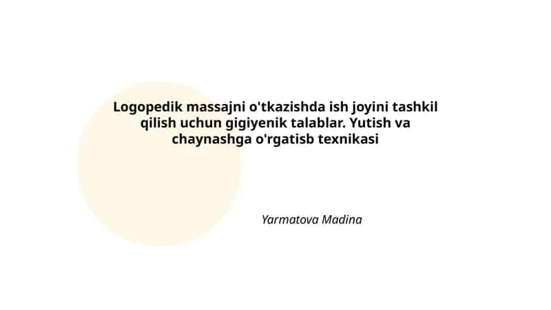 Logopedik Massaj 1