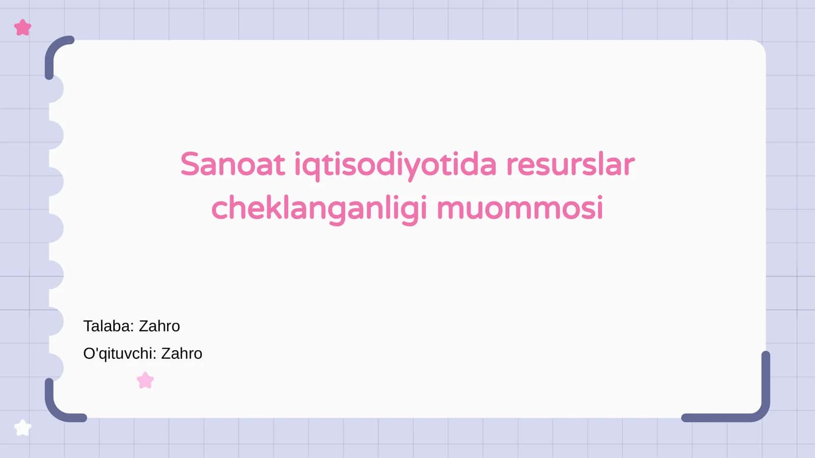 Sanoat Iqtisodiyotida Resurslar Muammosi 1