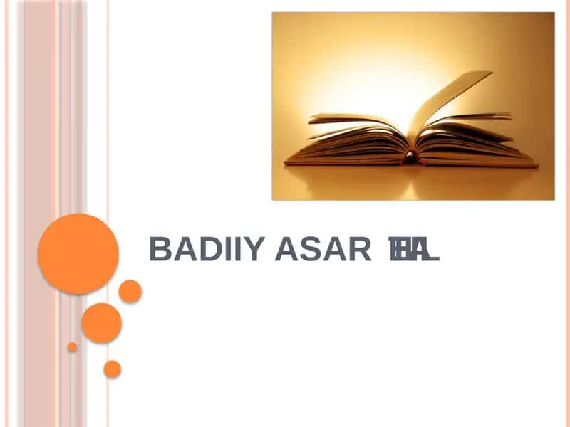 BADIIY ASARTAHLILI 1