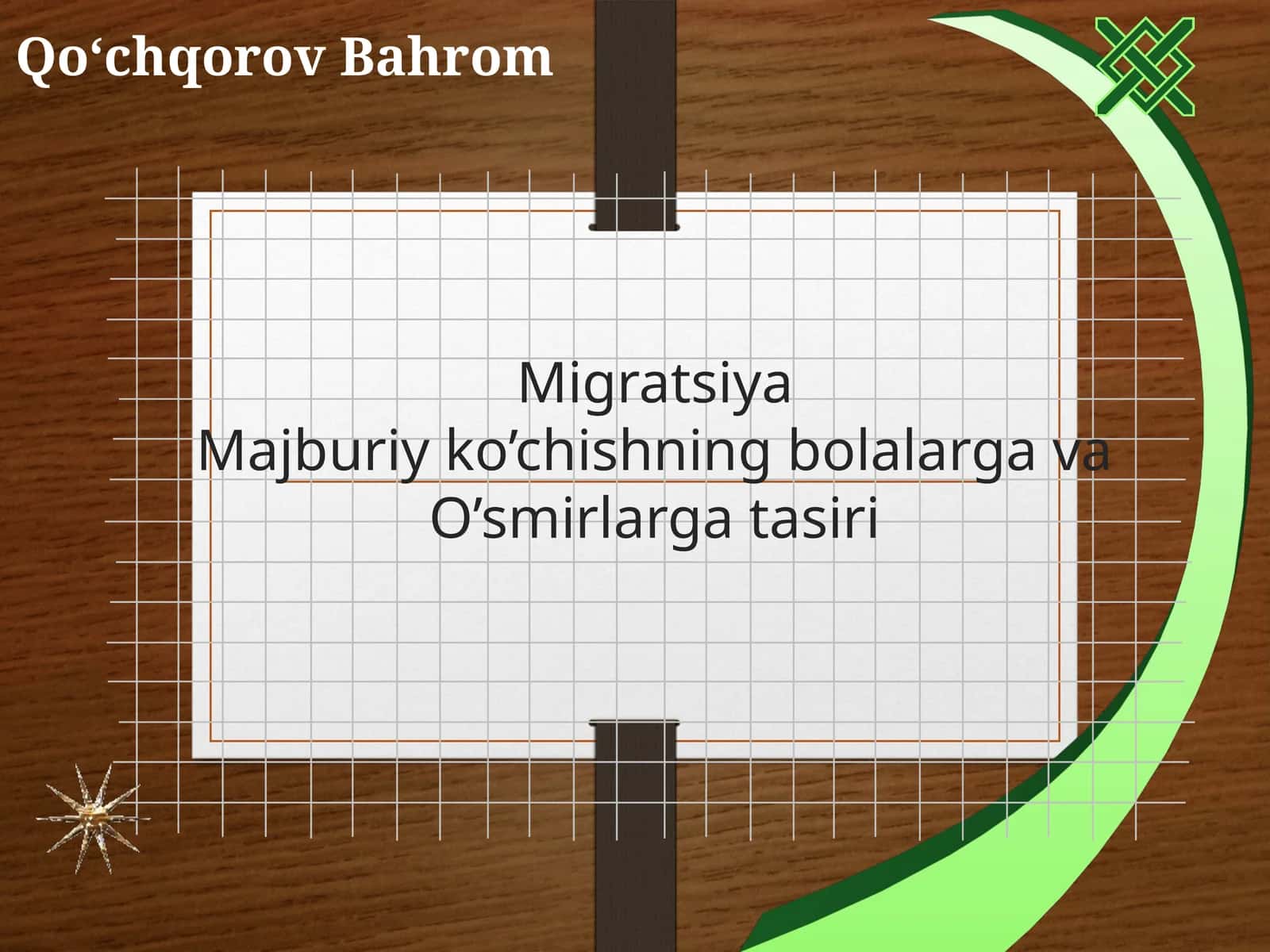 Migratsiya Majburiy ko’chishning bolalarga va O’smirlarga tasiri 1