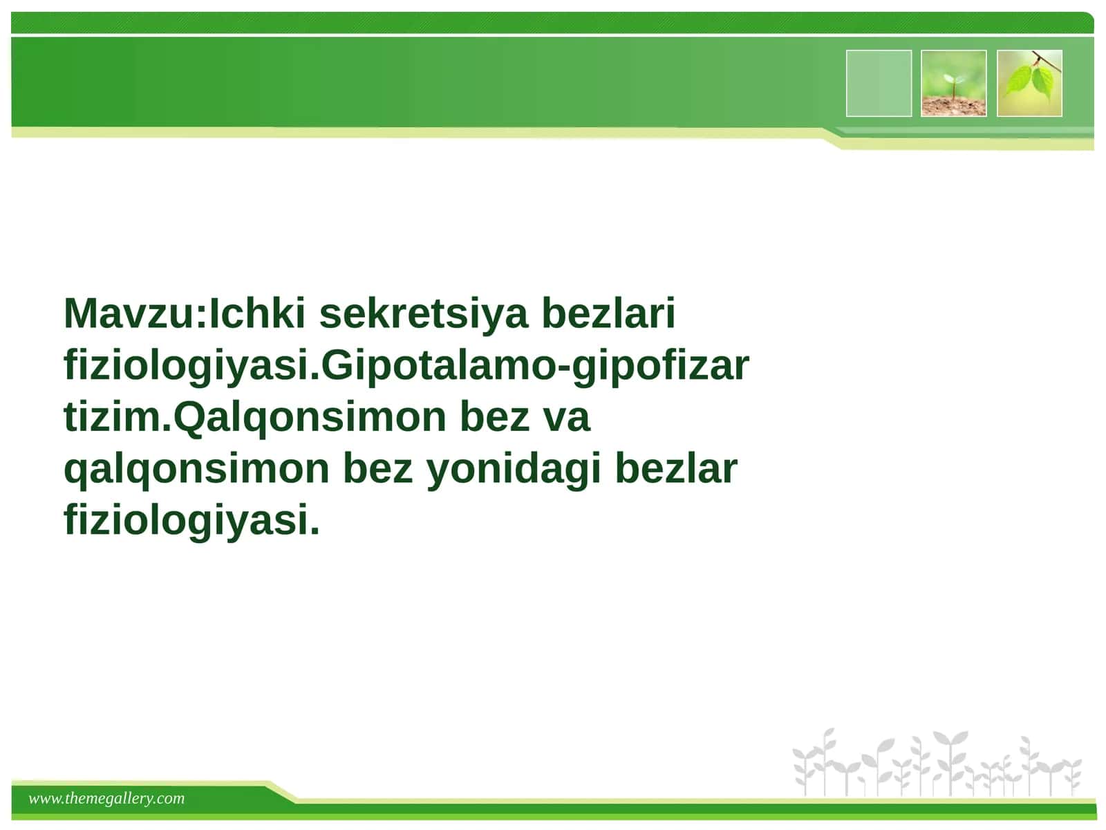 Ichki sekretsiya bezlari fiziologiyasi 1