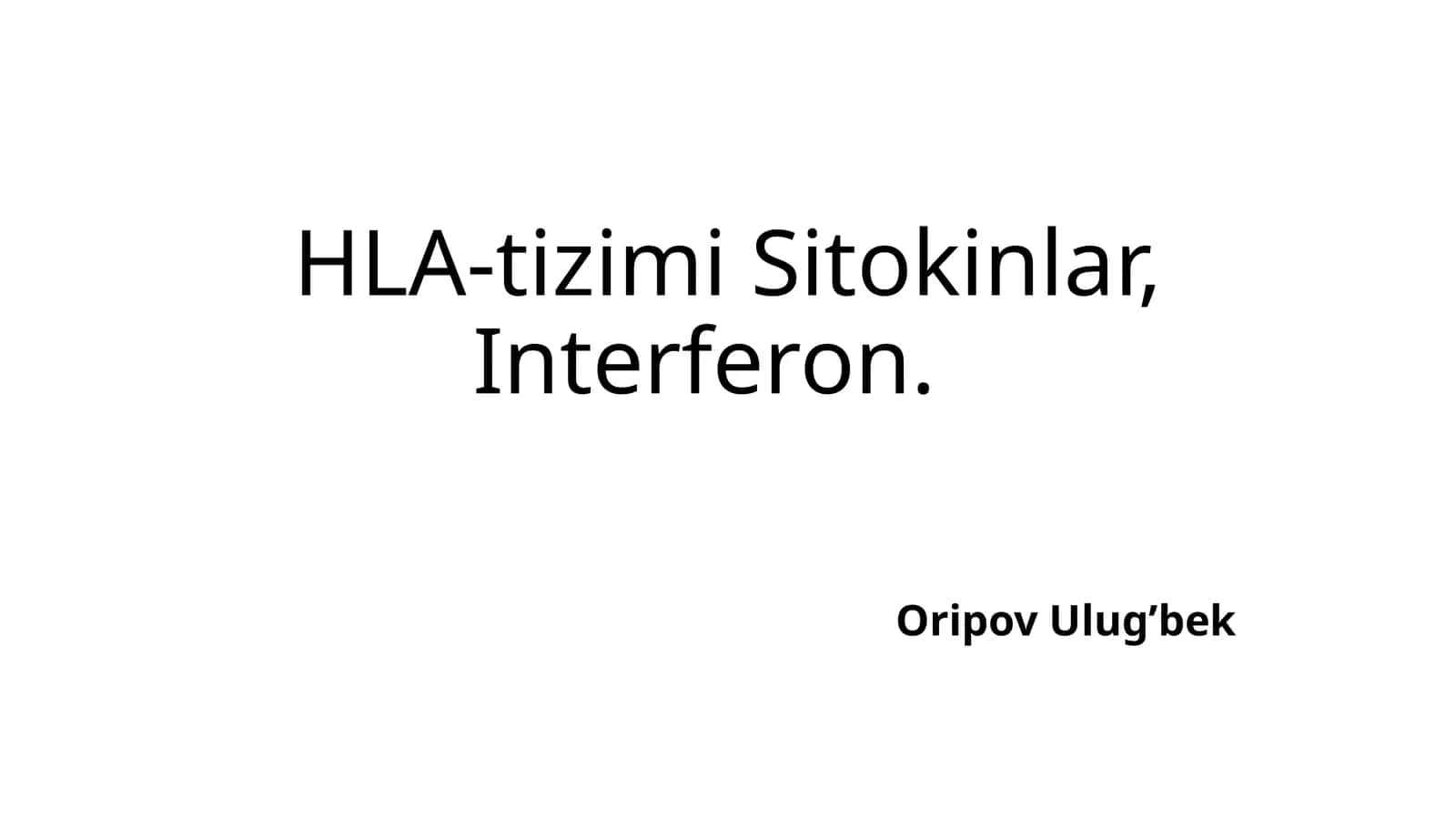 HLA-tizimi, Sitokinlar, Interferon 1