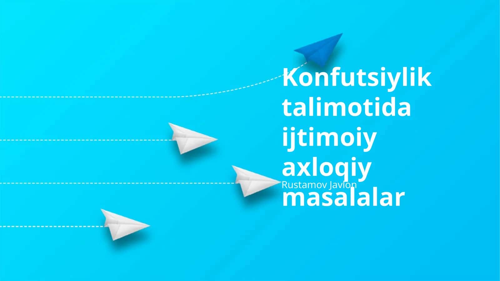 Konfutsiylik talimotida ijtimoiy axloqiy masalalar 1