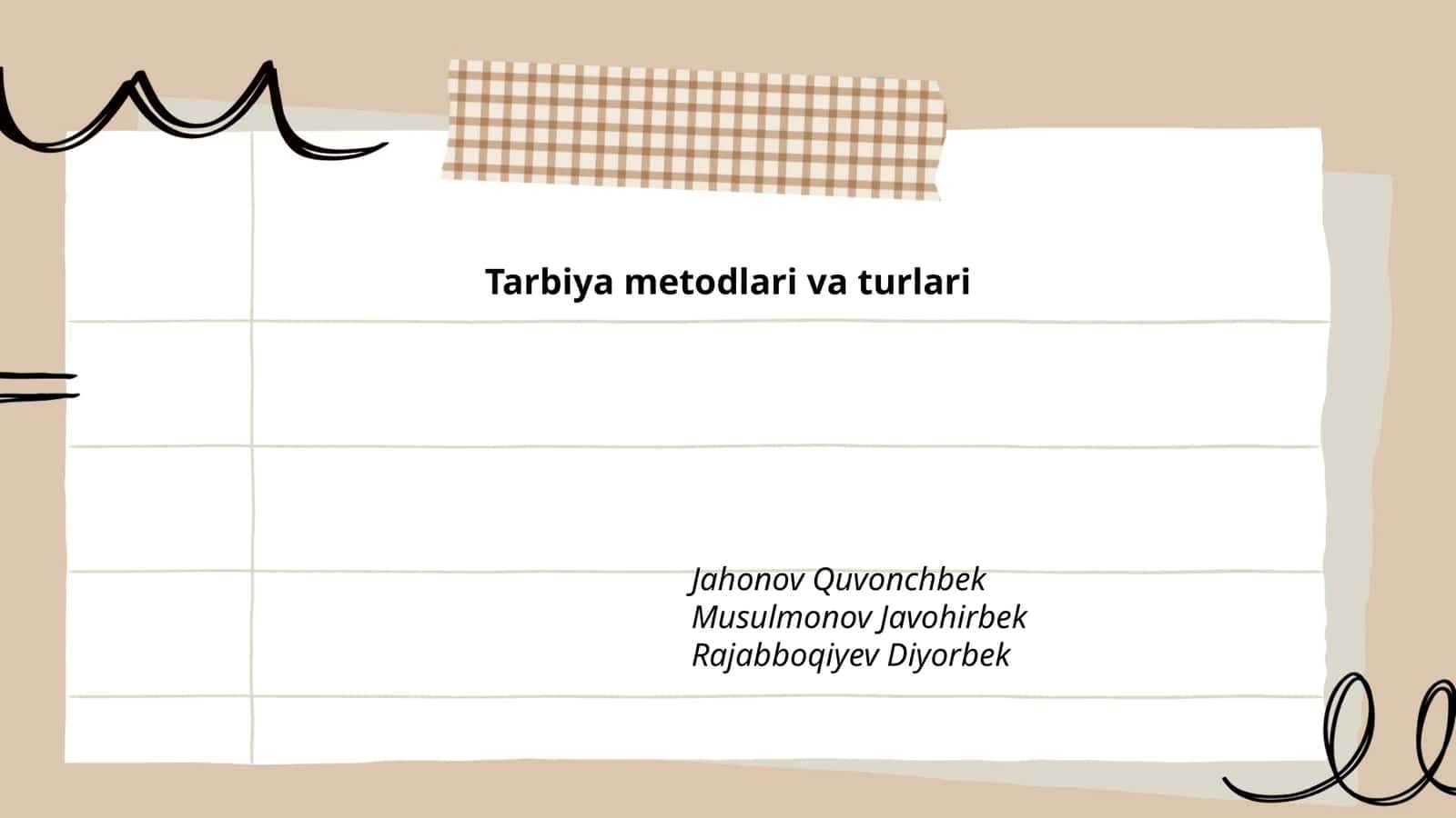 Tarbiya metodlari va turlari 1