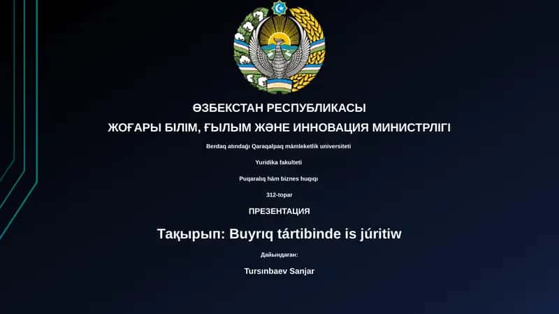 Tursinbaev Sanjar 1