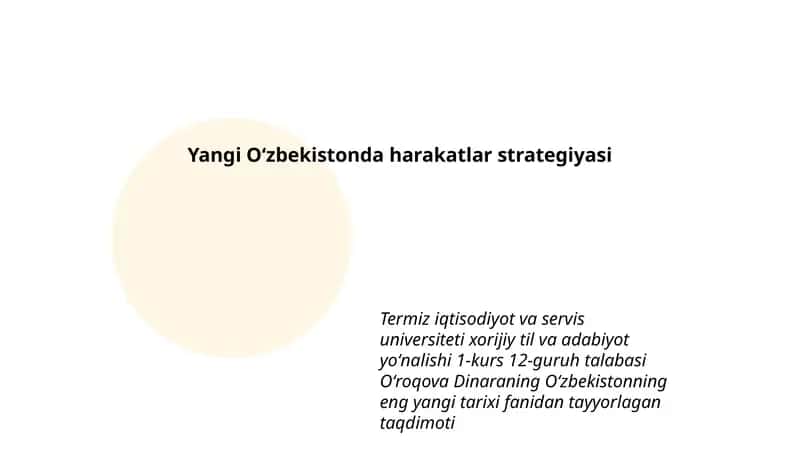 Yangi Oʻzbekistonda harakatlar strategiyasi 1