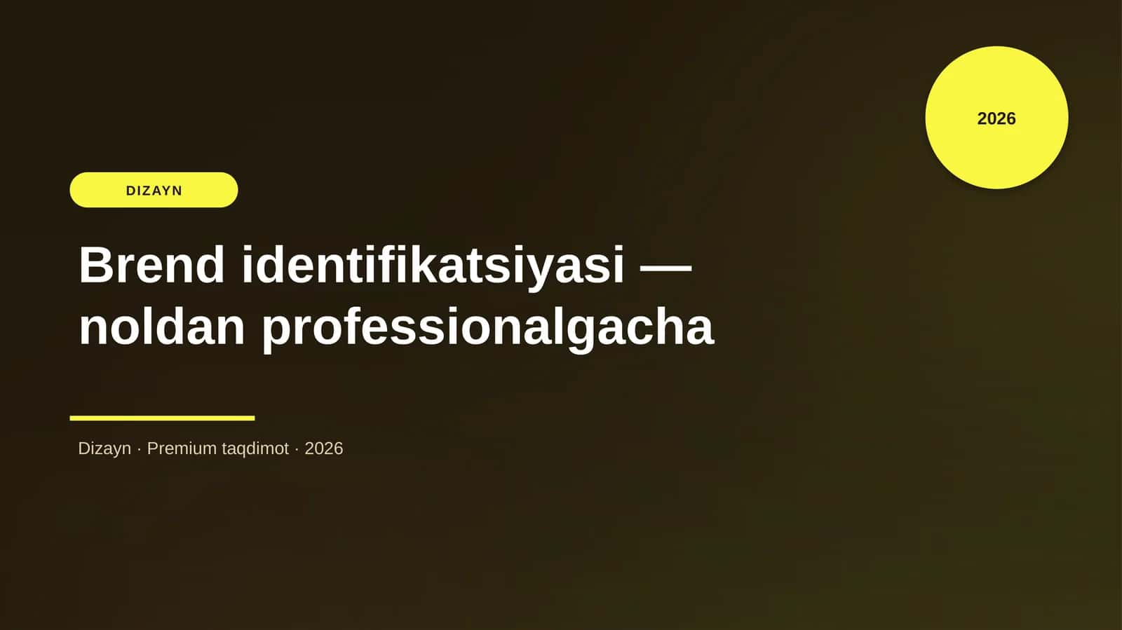 Brend identifikatsiyasi — noldan professionalgacha 1