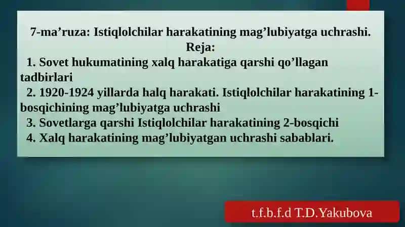 Istiqlolchilar harakati 1