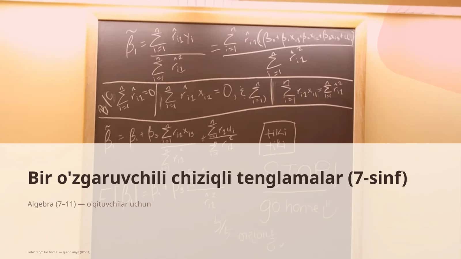 Algebra (7–11) — o'qituvchilar uchun 1