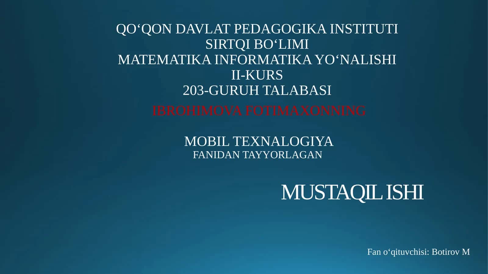 MOBIL TEXNOLOGIYALARNING GRAFIK IMKONIYATLARI MISOLIDA CORELDRAW DASTURLARIDA ISHLASH 1