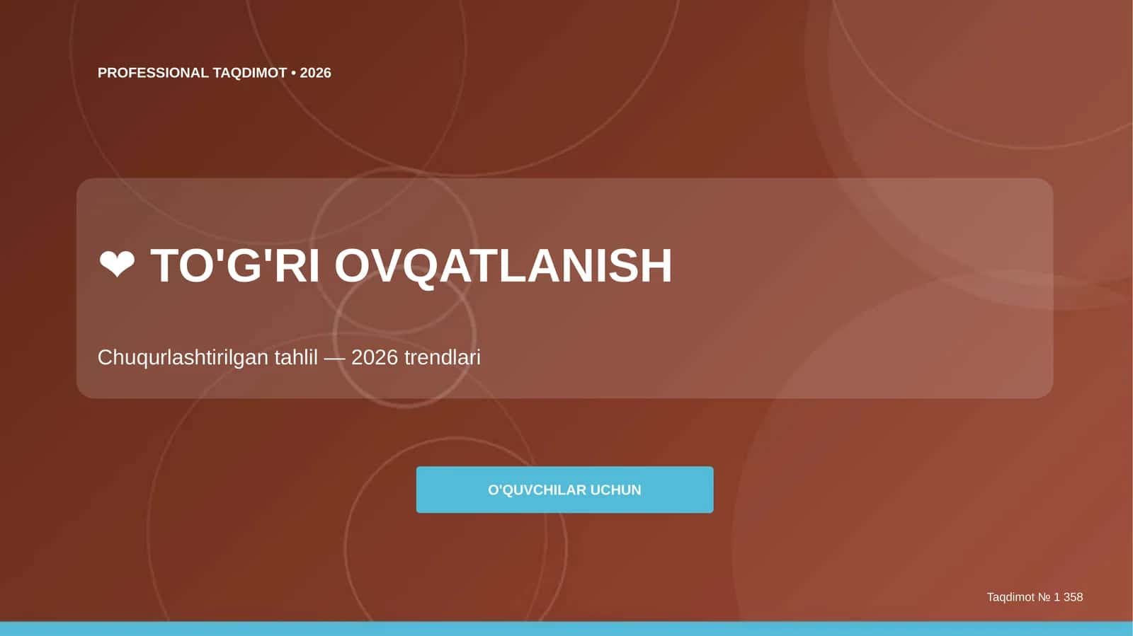 TO'G'RI OVQATLANISH 1