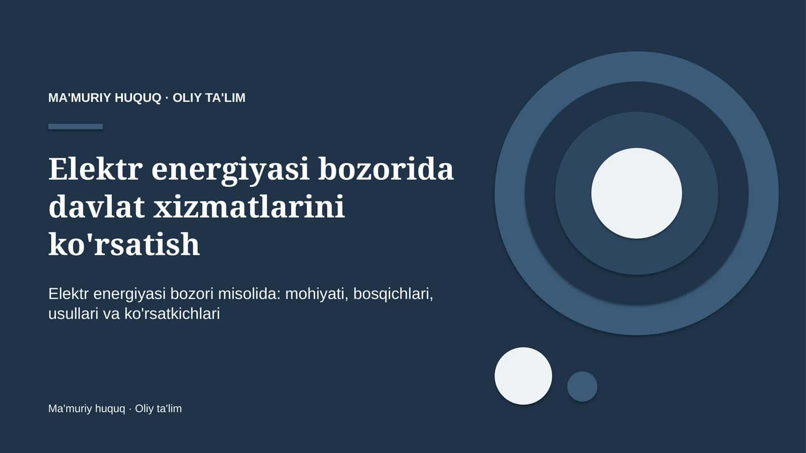 Elektr energiyasi bozorida davlat xizmatlarini ko'rsatish 1