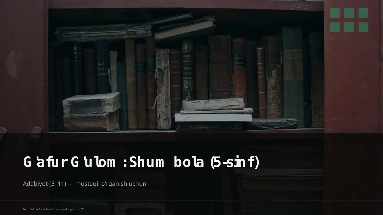 G'afur G'ulom: Shum bola (5-sinf) 1