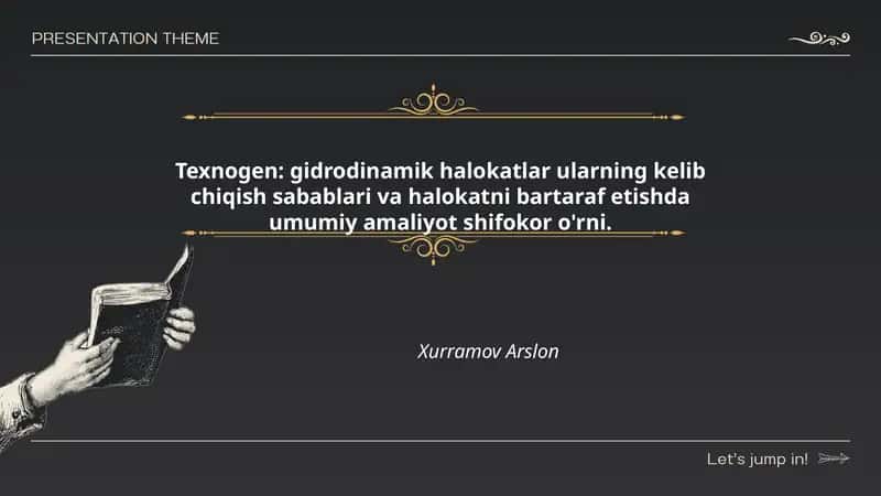 Texnogen: gidrodinamik halokatlar 1