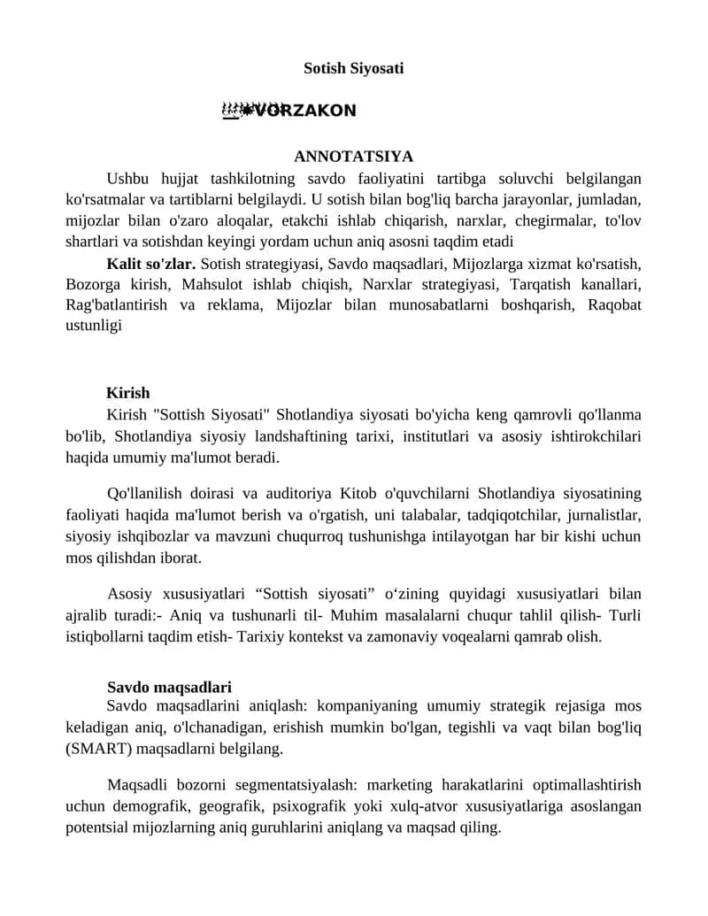 Sotish Siyosati 1