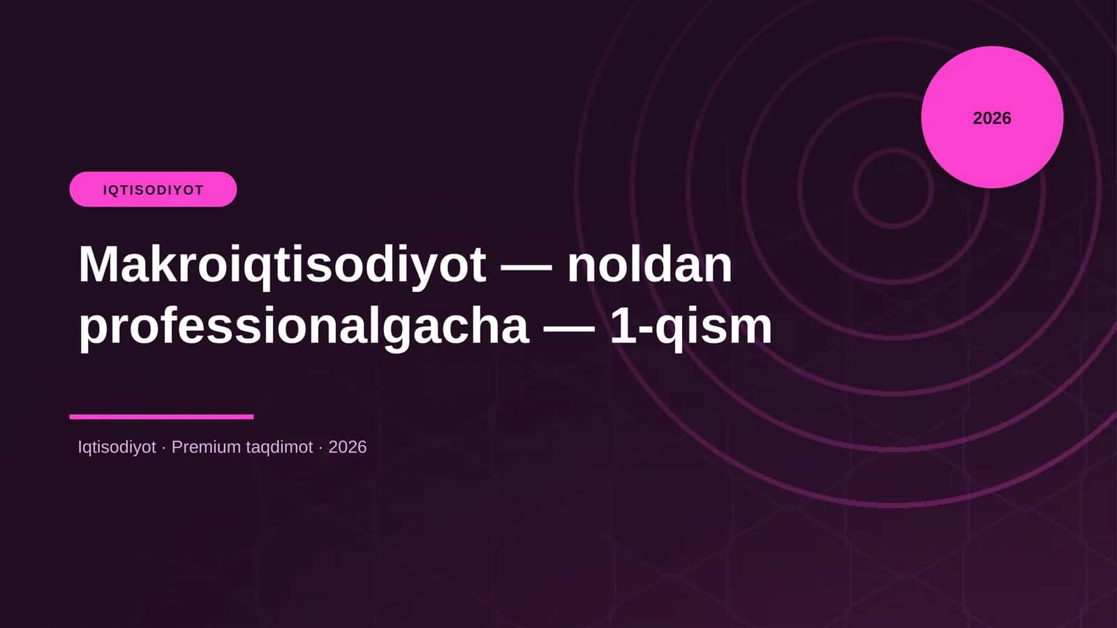 Makroiqtisodiyot - noldan professionalgacha - 1-qism 1
