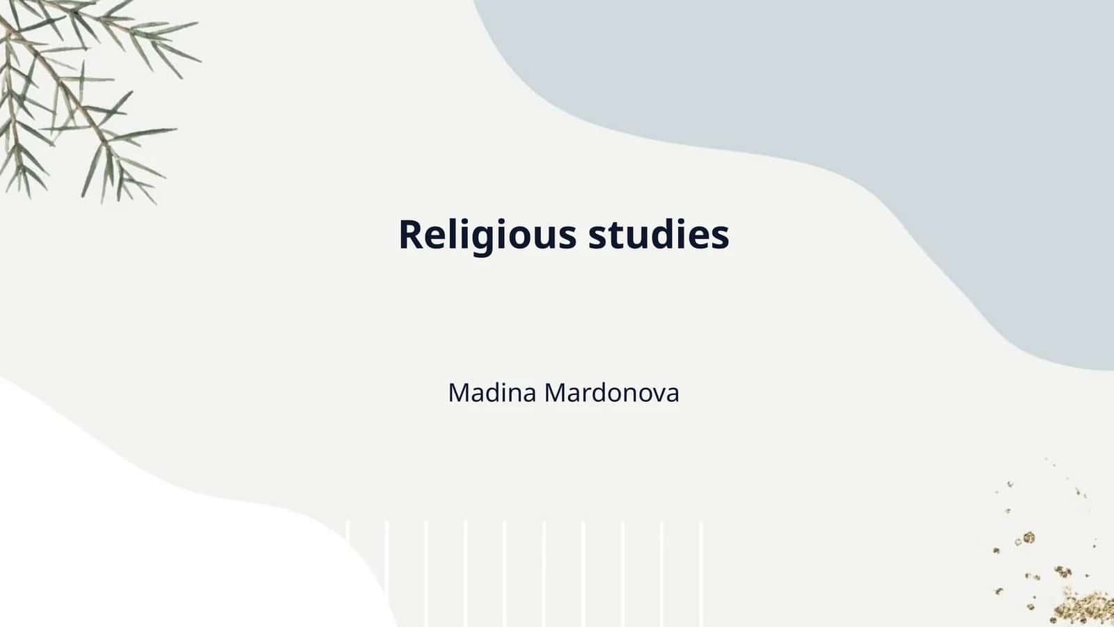 Religious studies 1