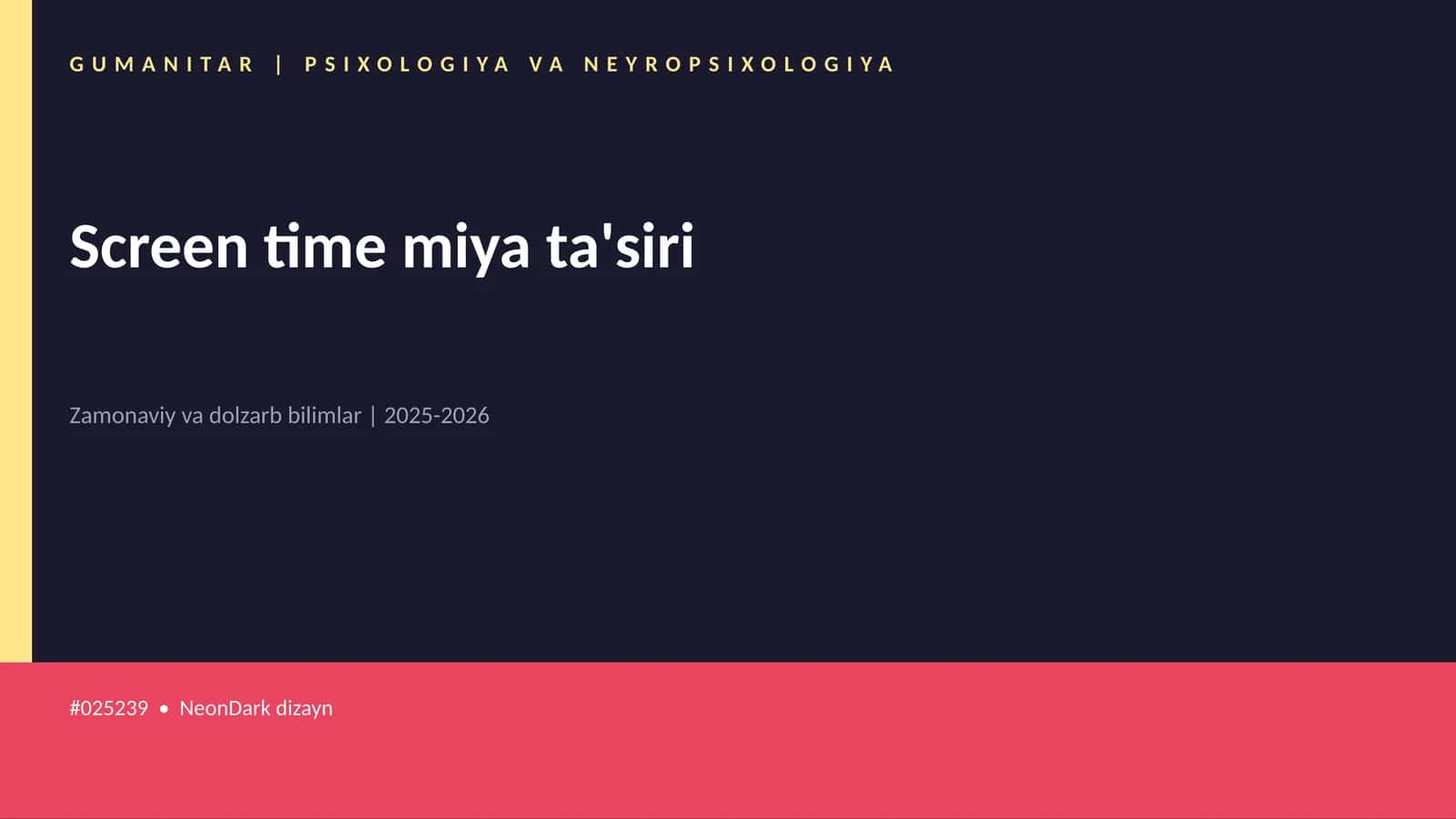 Screen time miya ta'siri 1