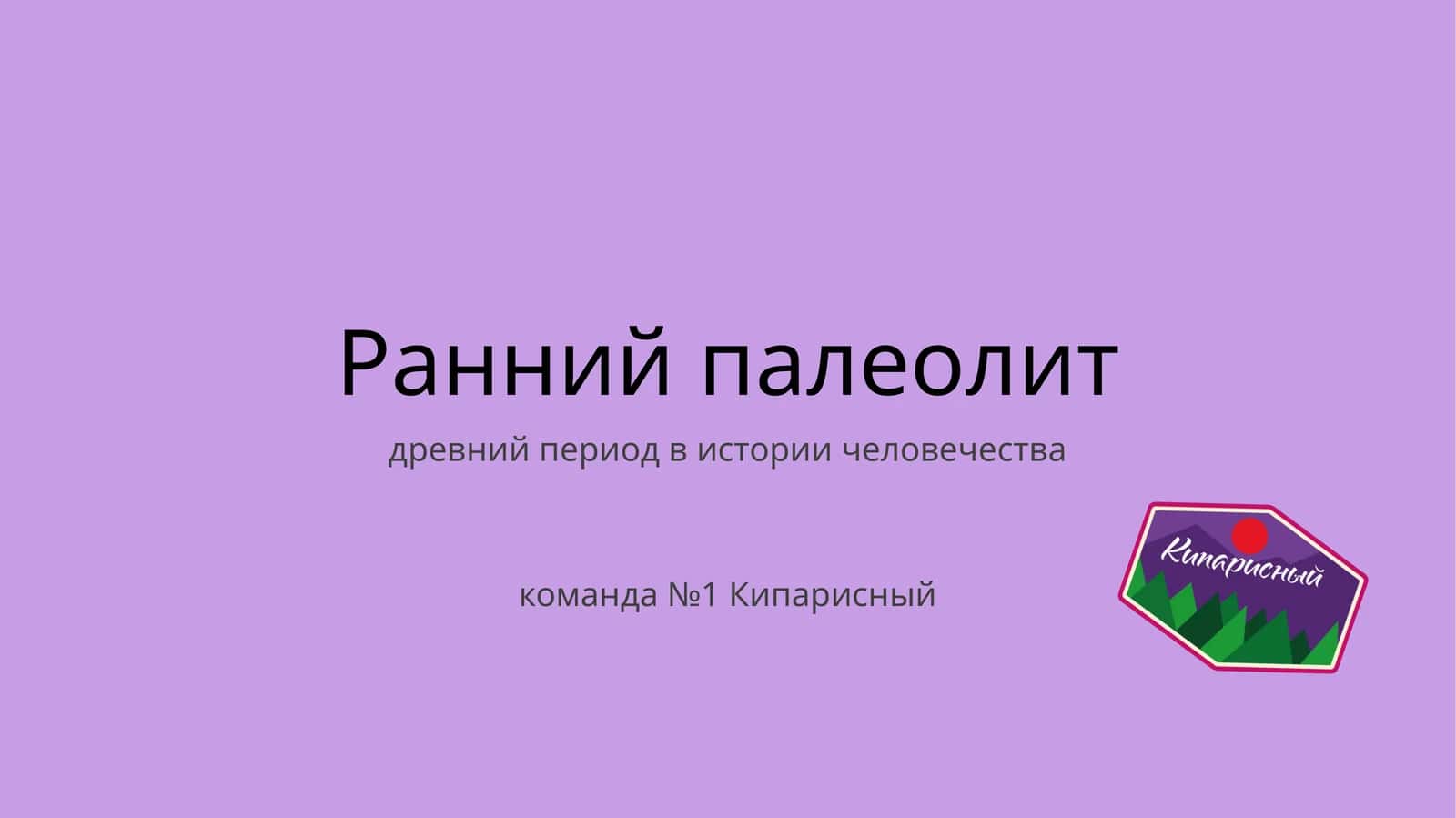 Ранний палеолит 1