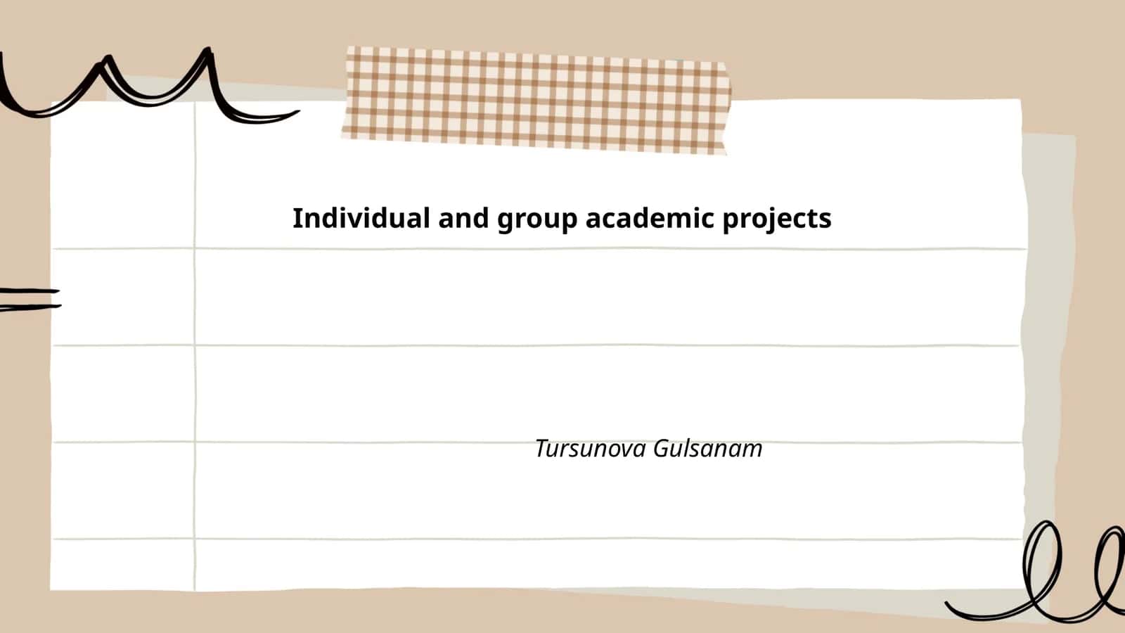 Individual and Group Academic Projects 1