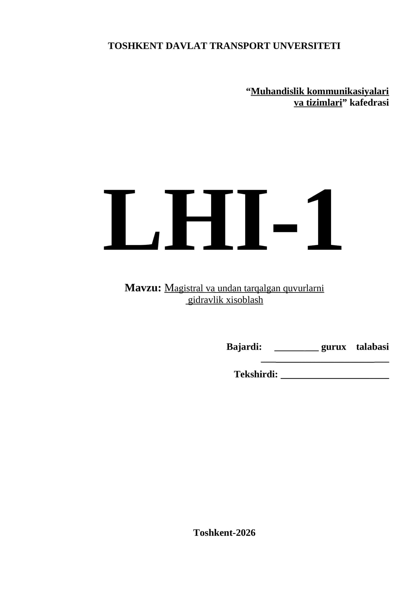 Suyuqlik LH 1