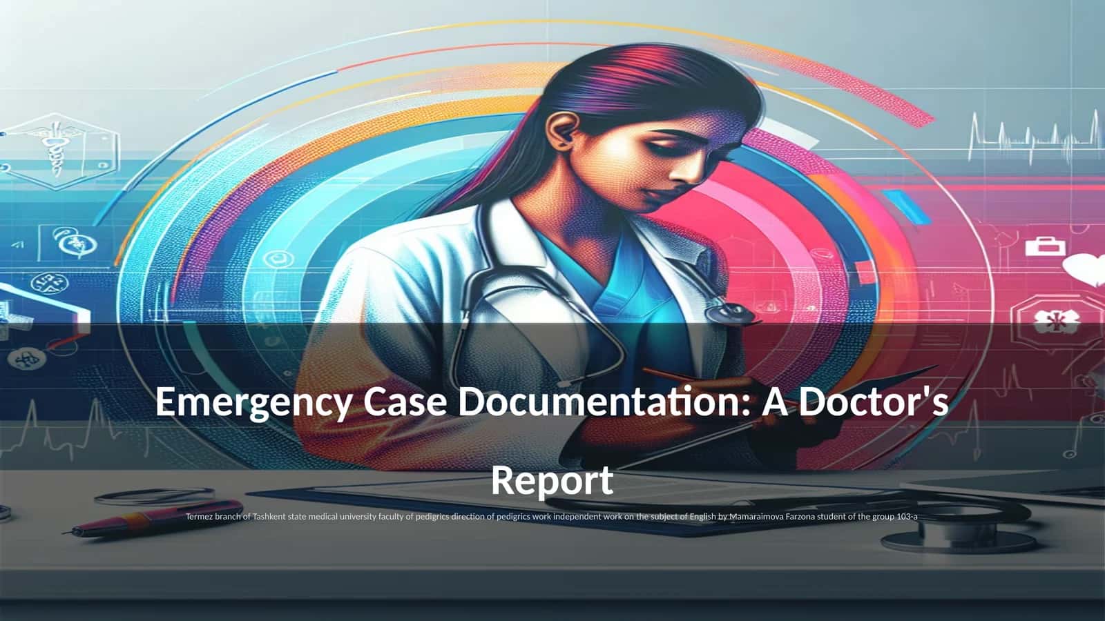 Emergency Case Documentation: A Doctor's Report 1
