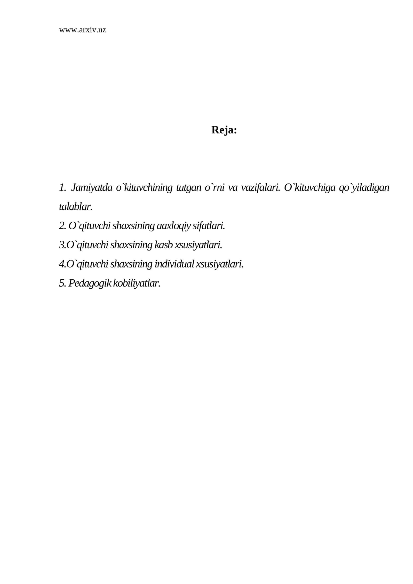 O`qituvchi shaxsining aaxloqiy sifatlari 1