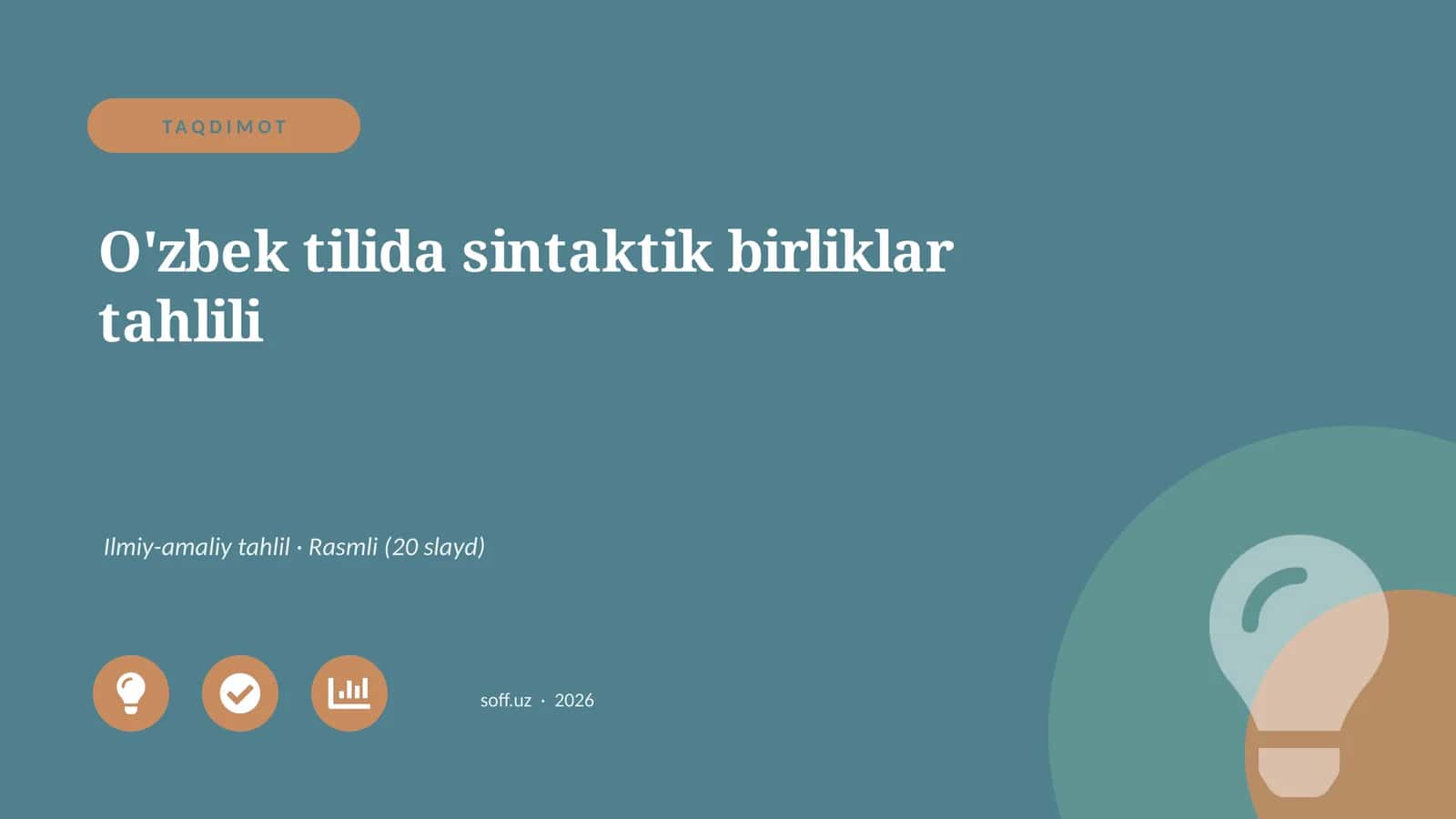 O'zbek tilida sintaktik birliklar tahlili 1