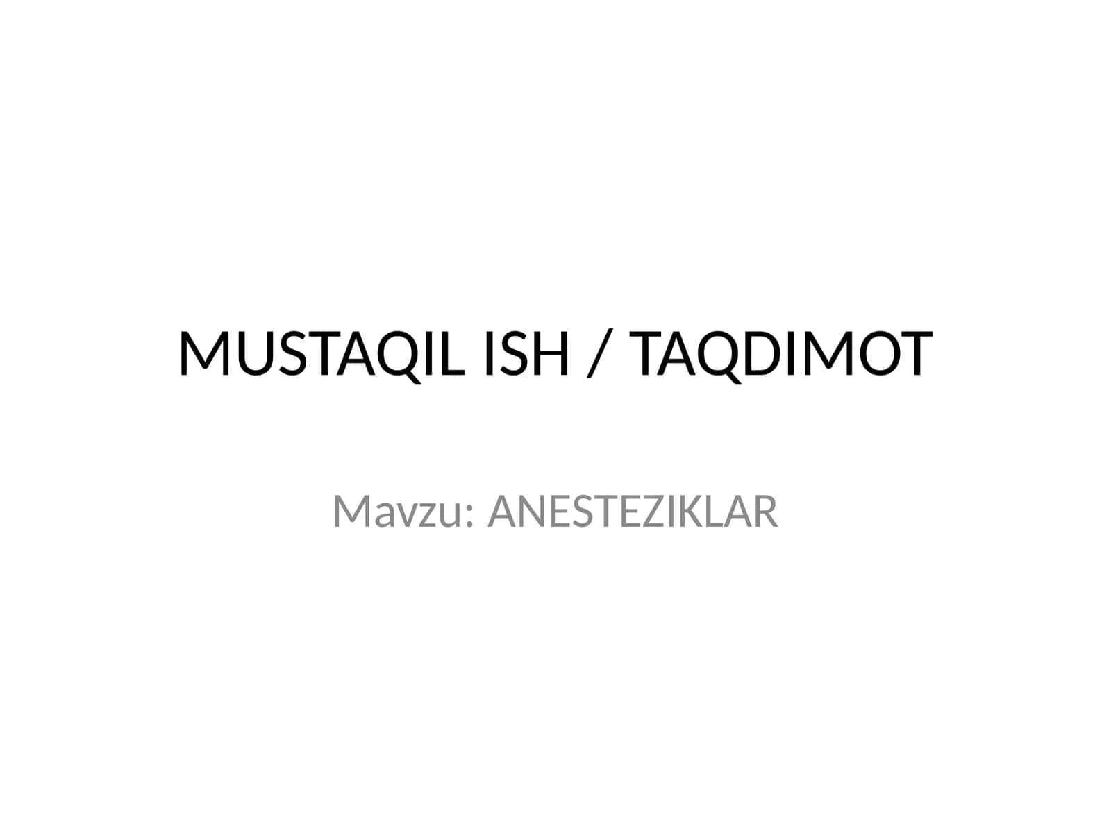 ANESTEZIKLAR 1