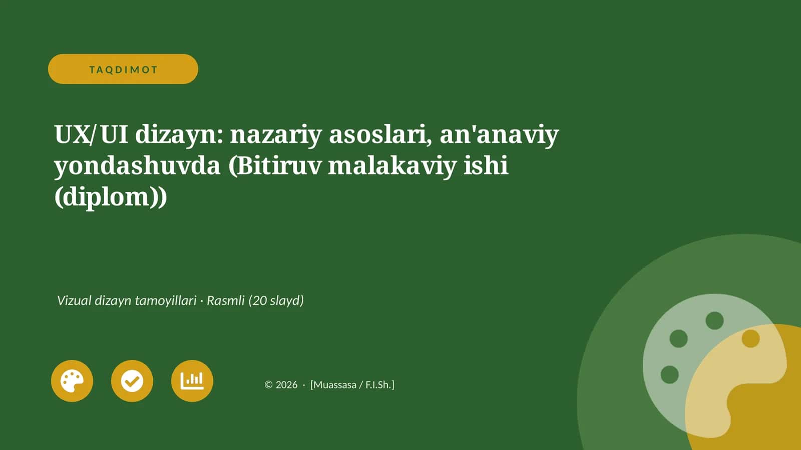 UX/UI dizayn: nazariy asoslari, an'anaviy yondashuvda (Bitiruv malakaviy ishi) 1