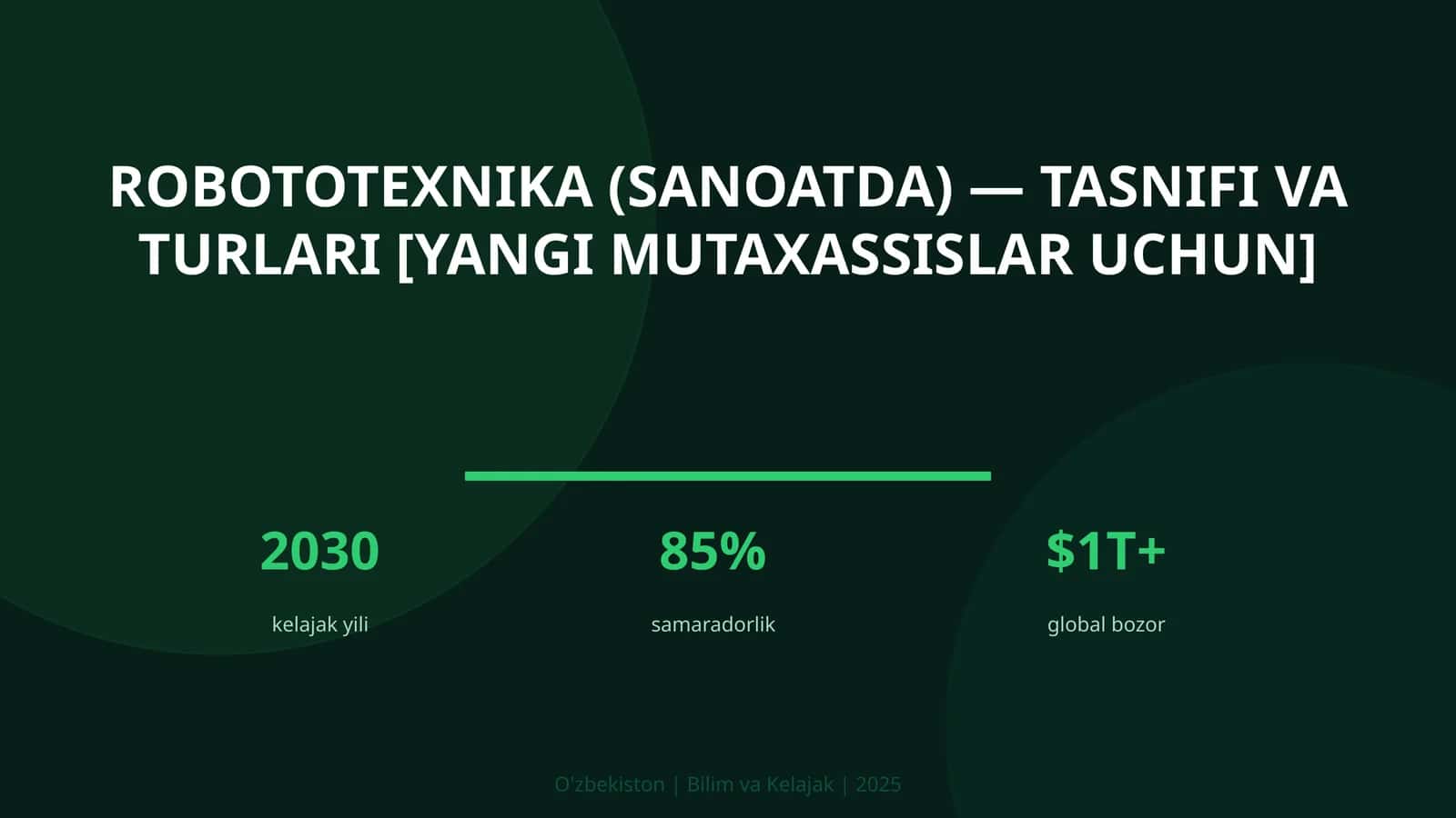 Robototexnika (sanoatda) — tasnifi va turlari [yangi mutaxassislar uchun] 1