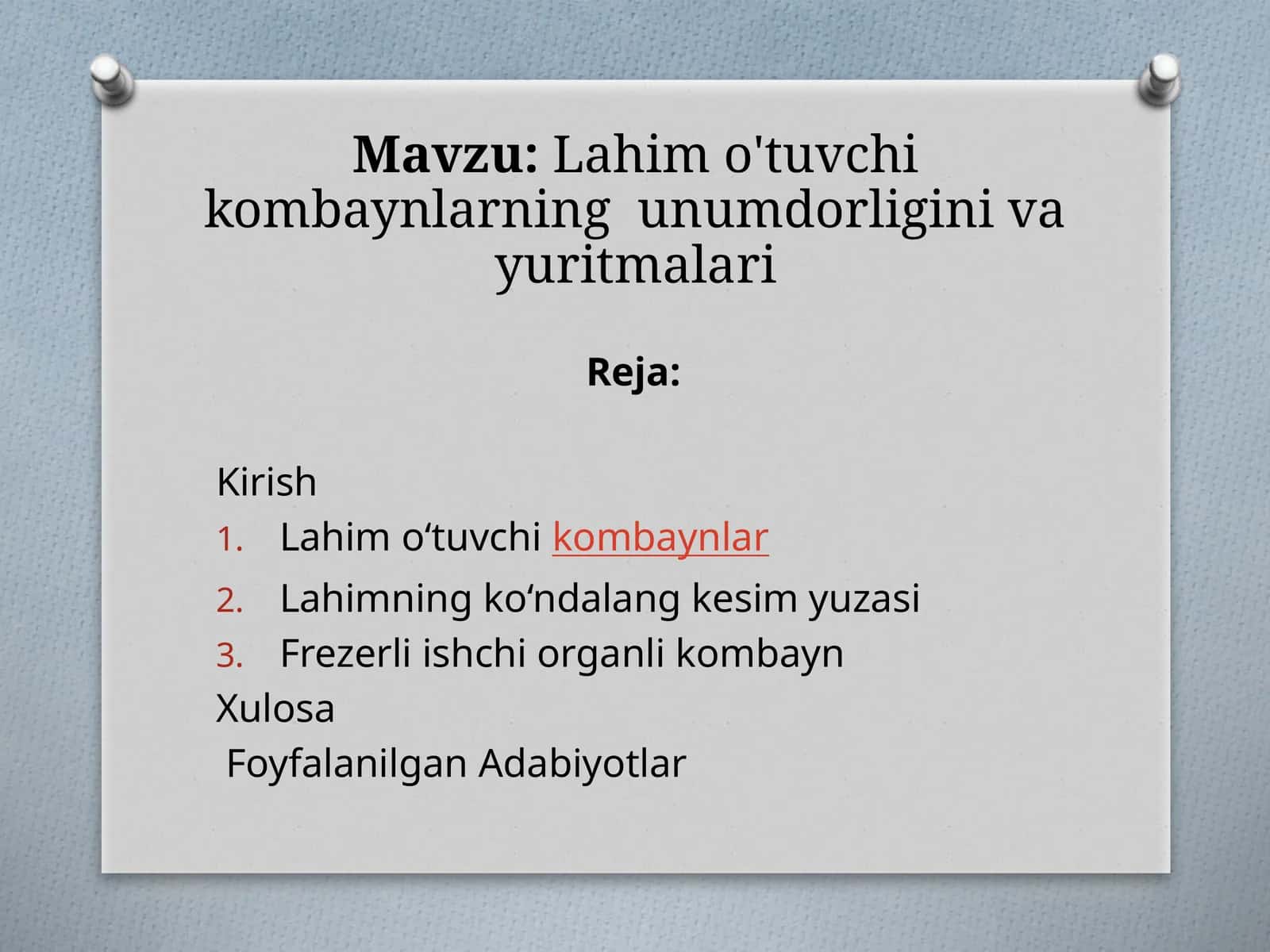 Lahimo'tuvchikombaynlarningunumdorliginivayuritmalari 1