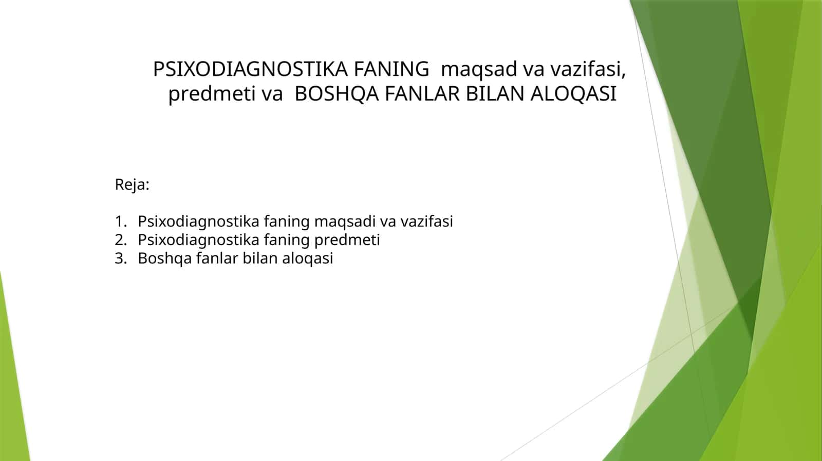 PSIXODIAGNOSTIKA FANINGmaqsadvavifasi 1