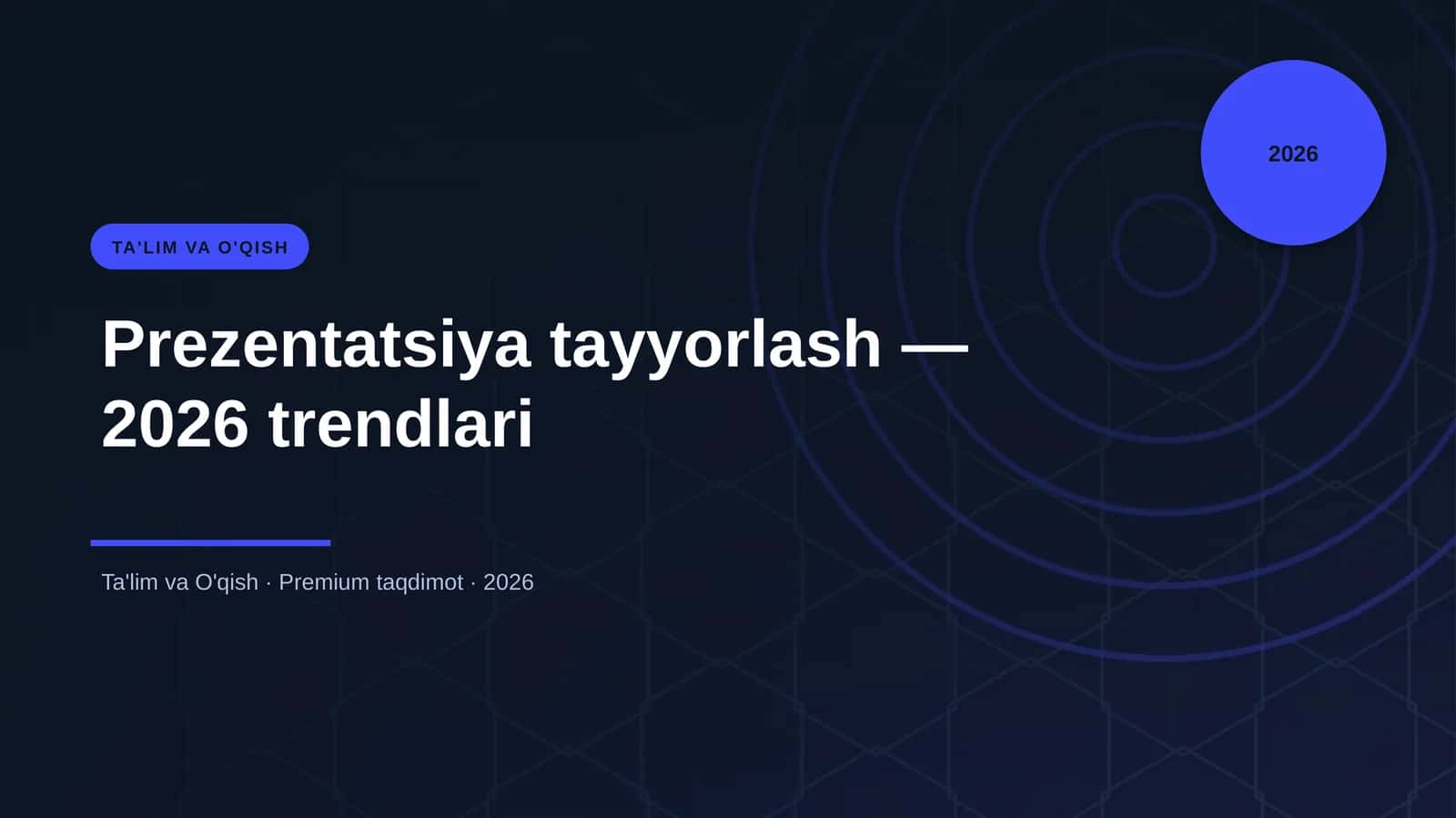 Prezentatsiya tayyorlash — 2026 trendlari 1