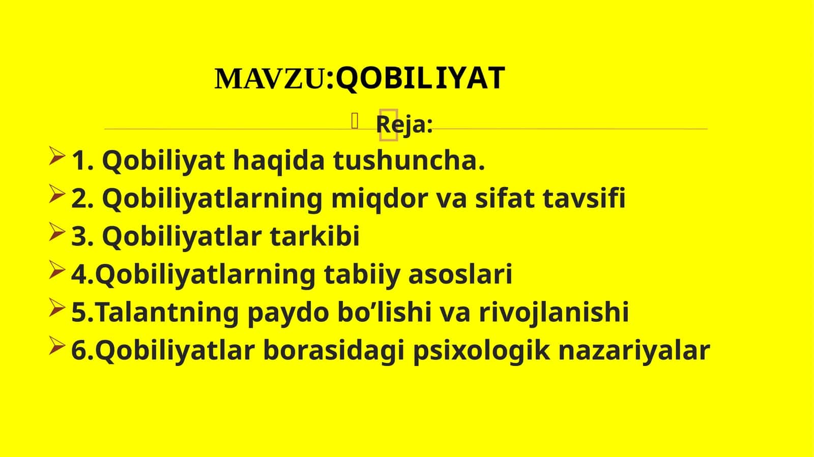 QOBILIYAT 1