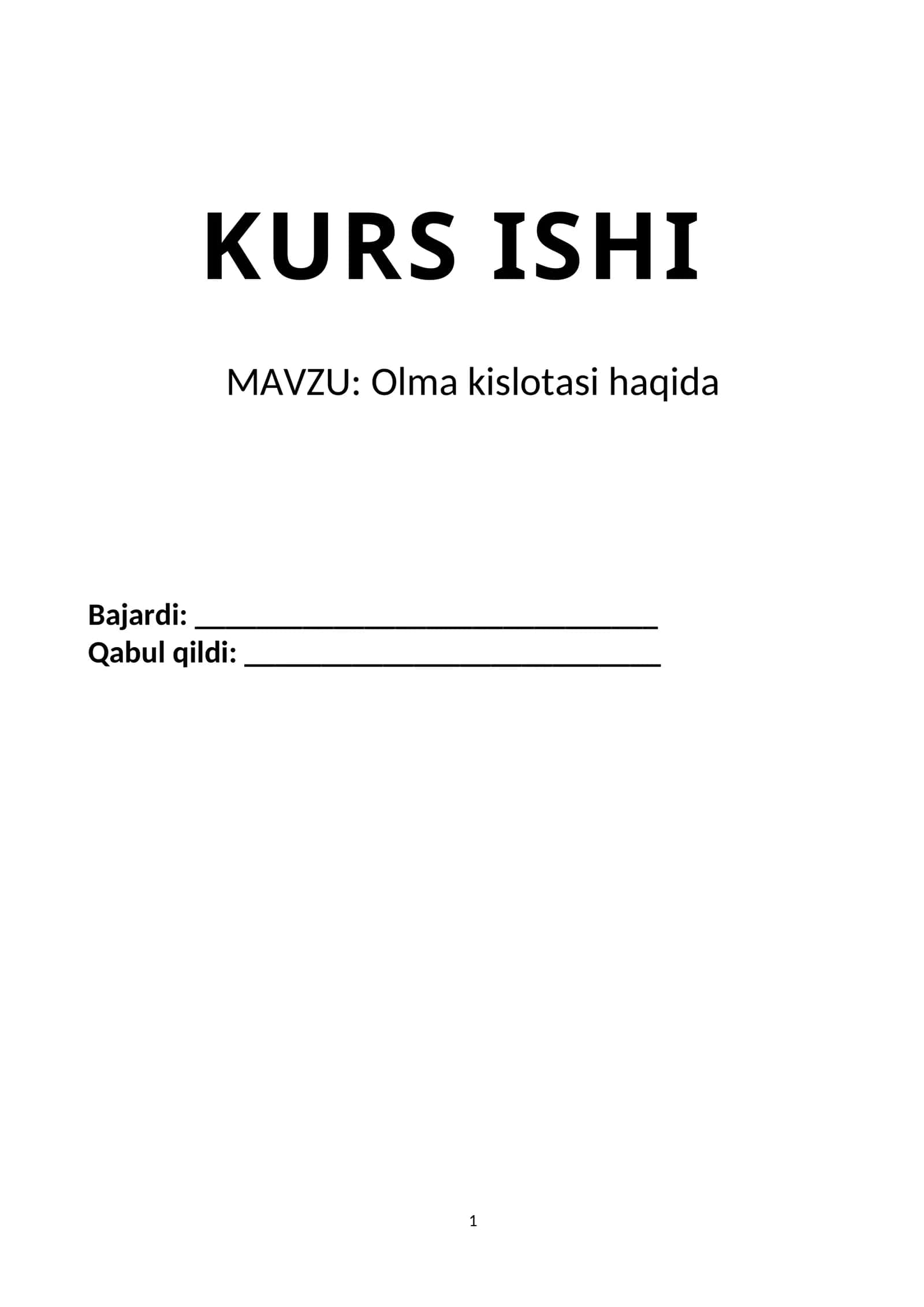 Olma kislotasi haqida 1