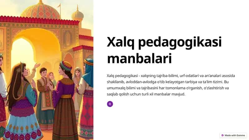 Xalq pedagogikasi manbalari 1