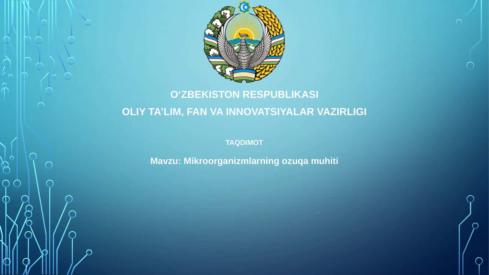 Mikroorganizmlarning ozuqamuhiti 1