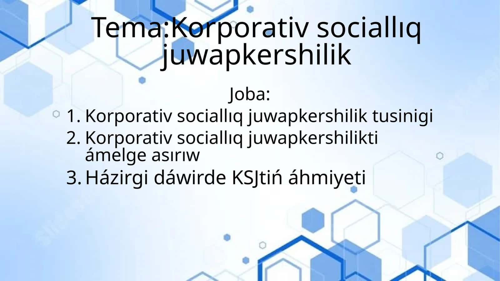 Korporativ socialliq juwapkershilik 1