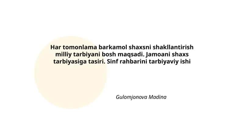 Milliy tarbiya 1