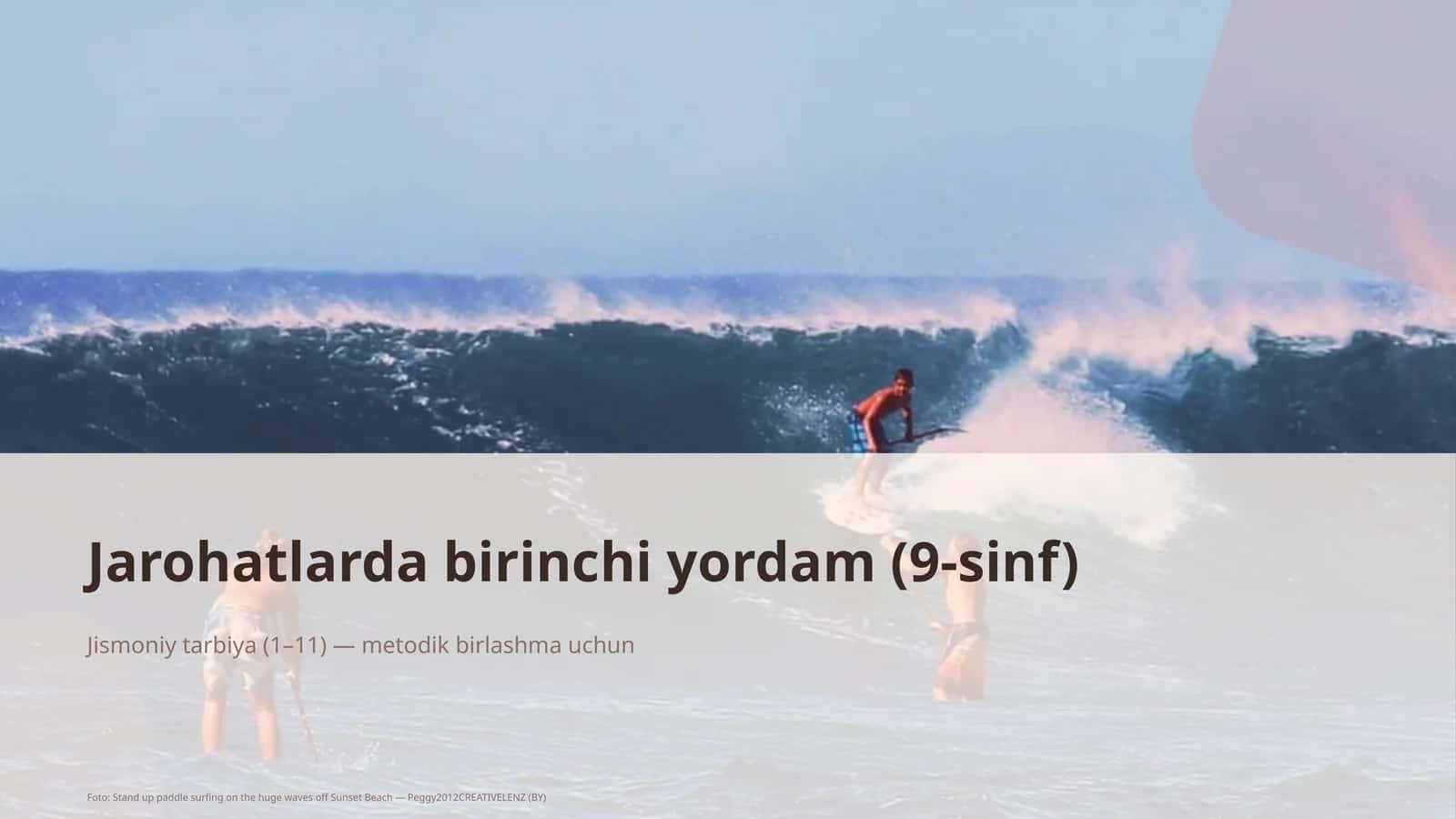 Jarohatlarda birinchi yordam (9-sinf) 1