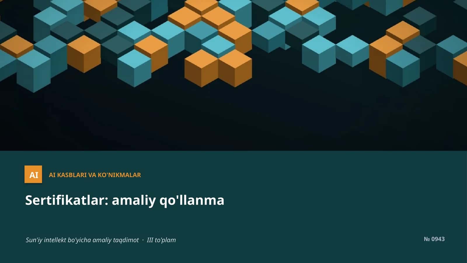 AI KASBLARI VA KO'NIKMALAR 1