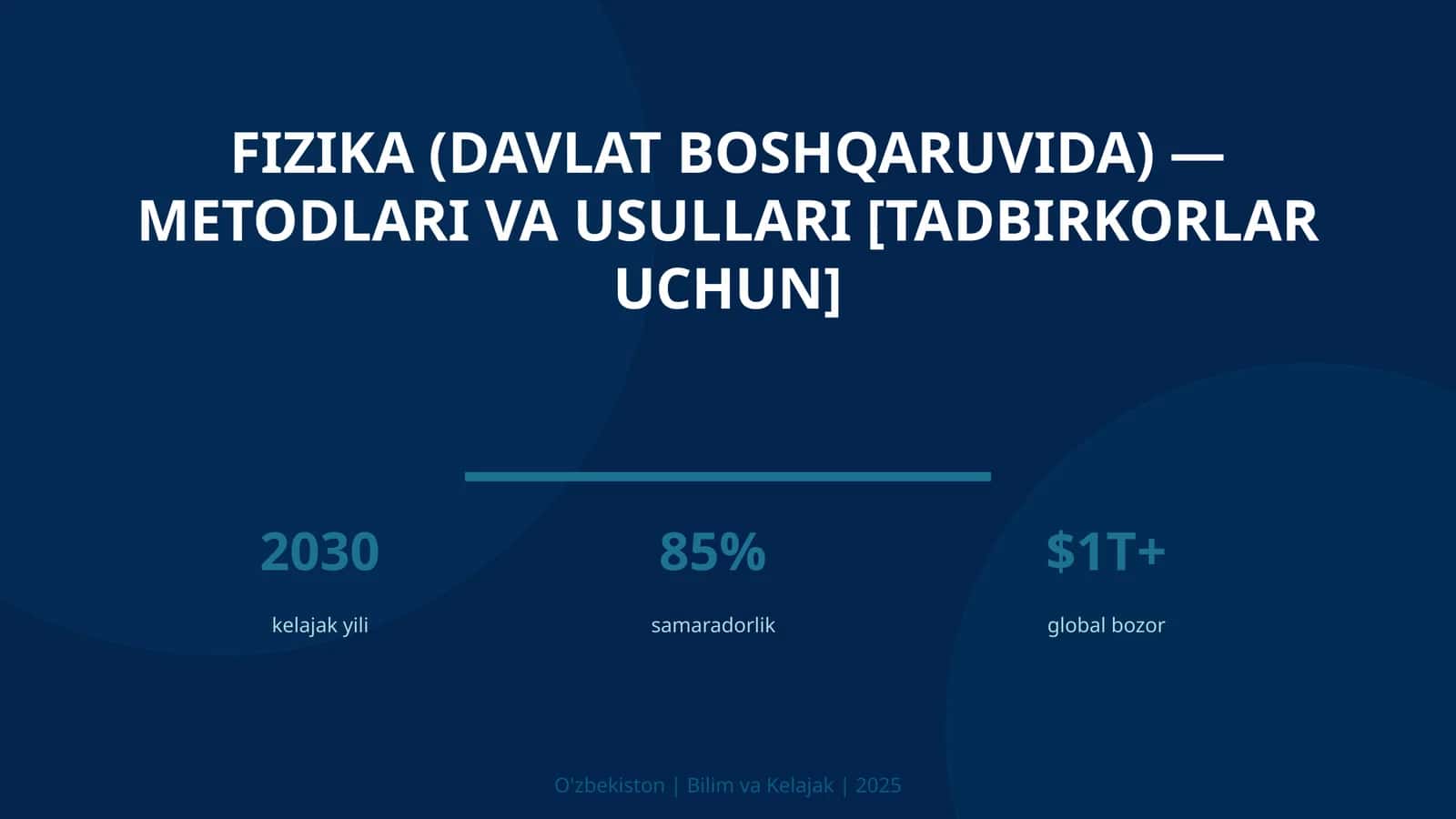 Fizika (davlat boshqaruvida) — metodlari va usullari [tadbirkorlar uchun] 1