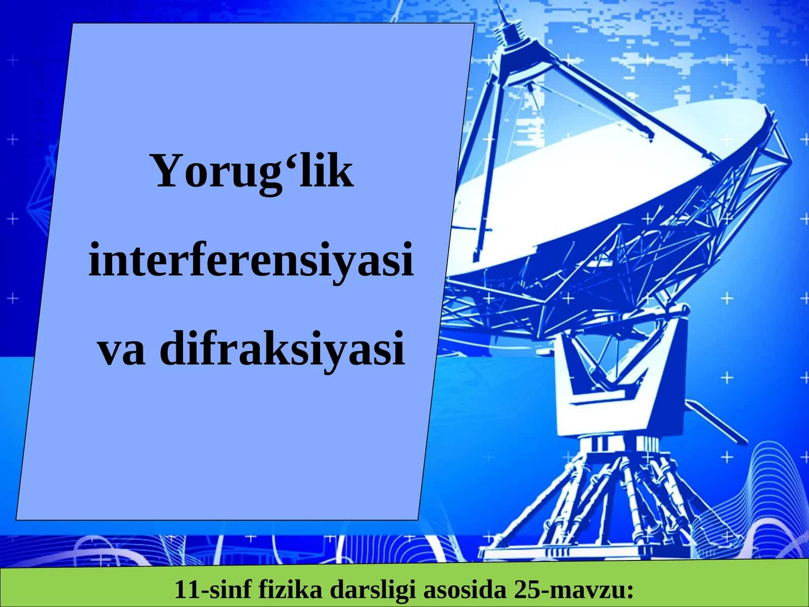 Yorug'lik interferensiyasi va difraksiyasi 1