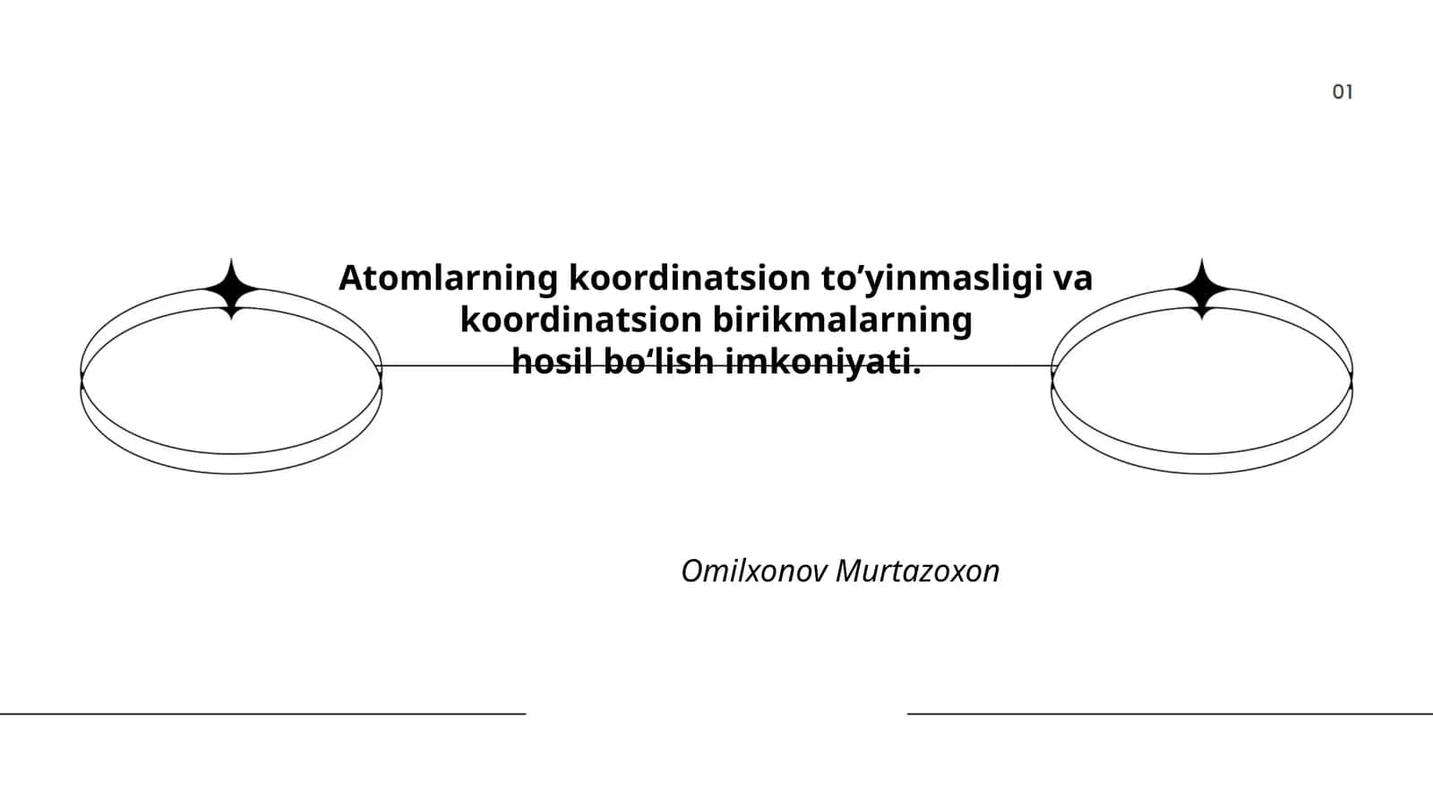 Atomlarning koordinatsion to’yinmasligi va koordinatsion birikmalarning hosil bo‘lish imkoniyati 1